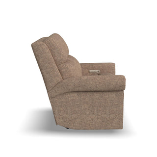 Bernard Fabric Power Reclining Loveseat with Power Headrest & Lumbar