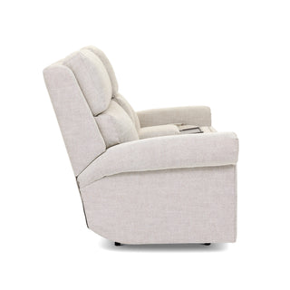 Bernard Fabric Power Reclining Loveseat with Console, Power Headrest, & Lumbar