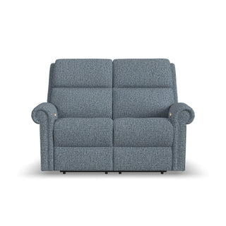 Bernard Fabric Power Reclining Loveseat with Power Headrest & Lumbar