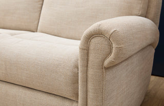 Bernard Fabric Power Reclining Sofa with Console, Power Headrest, & Lumbar