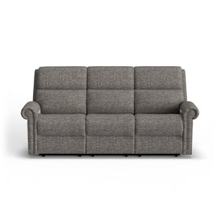 Bernard Fabric Power Reclining Sofa with Console, Power Headrest, & Lumbar