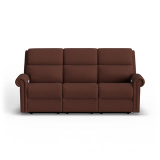 Bernard Fabric Power Reclining Sofa with Console, Power Headrest, & Lumbar
