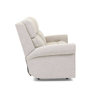 Bernard Fabric Power Reclining Sofa with Console, Power Headrest, & Lumbar