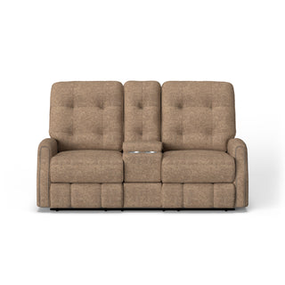 Devon Fabric Power Reclining Loveseat with Console