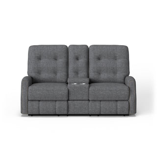 Devon Fabric Power Reclining Loveseat with Console