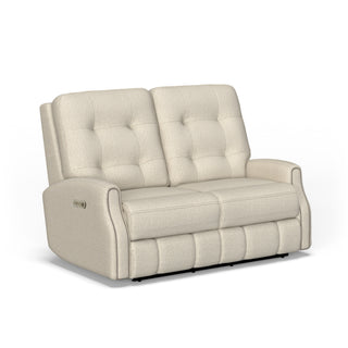 Devon Fabric Power Reclining Loveseat with Power Headrests