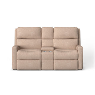 Catalina Fabric Power Reclining Loveseat with Console & Power Headrests