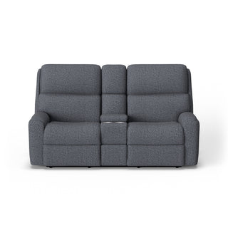 Rio Fabric Reclining Loveseat with Console