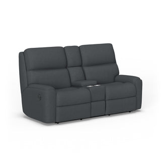 Rio Fabric Power Reclining Loveseat with Console