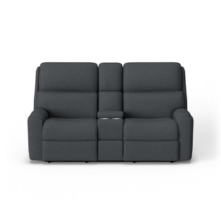 Rio Fabric Power Reclining Loveseat with Console