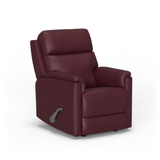 Compact Leather Gliding Recliner