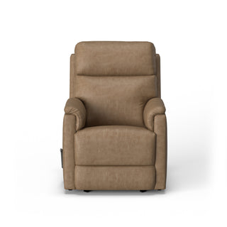 Compact Leather Gliding Recliner