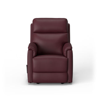 Compact Leather Gliding Recliner