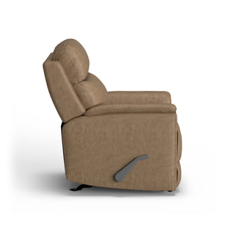 Compact Leather Gliding Recliner