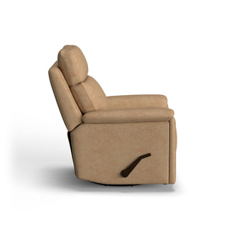 Refined Leather Swivel Gliding Recliner