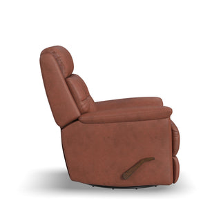 Sophisticated Leather Swivel Gliding Recliner