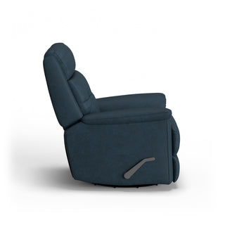Sophisticated Leather Power Swivel Gliding Recliner with Power Headrest & Lumbar