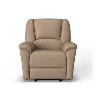 Plush Leather Gliding Recliner