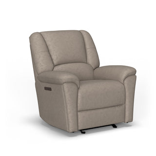 Plush Leather Power Gliding Recliner with Power Headrest & Lumbar
