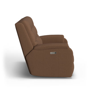 Arlo Leather Power Reclining Loveseat with Power Headrests & Lumbar