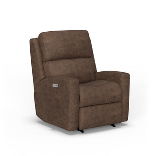 Catalina Leather Power Rocking Recliner with Power Headrest