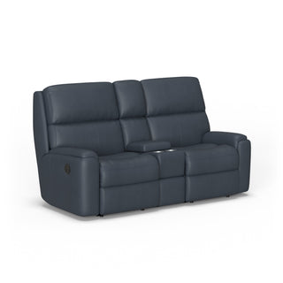 Rio Leather Power Reclining Loveseat with Console