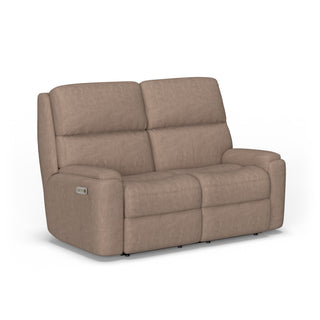Rio Leather Power Reclining Loveseat with Power Headrests
