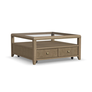 Reed Square Coffee Table with Casters