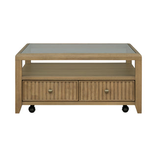 Reed Square Coffee Table with Casters