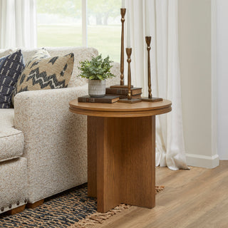 Waterfall Round End Table