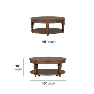 Bellevue Round Coffee Table with Casters