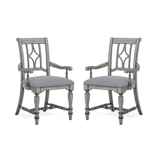 Plymouth Pair of Upholstered Arm Dining Chairs